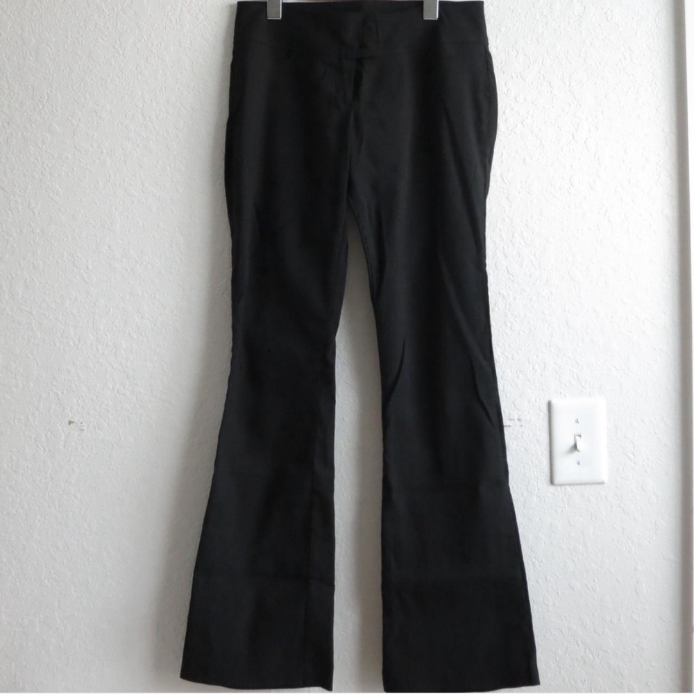 Black Flared Slack Pants